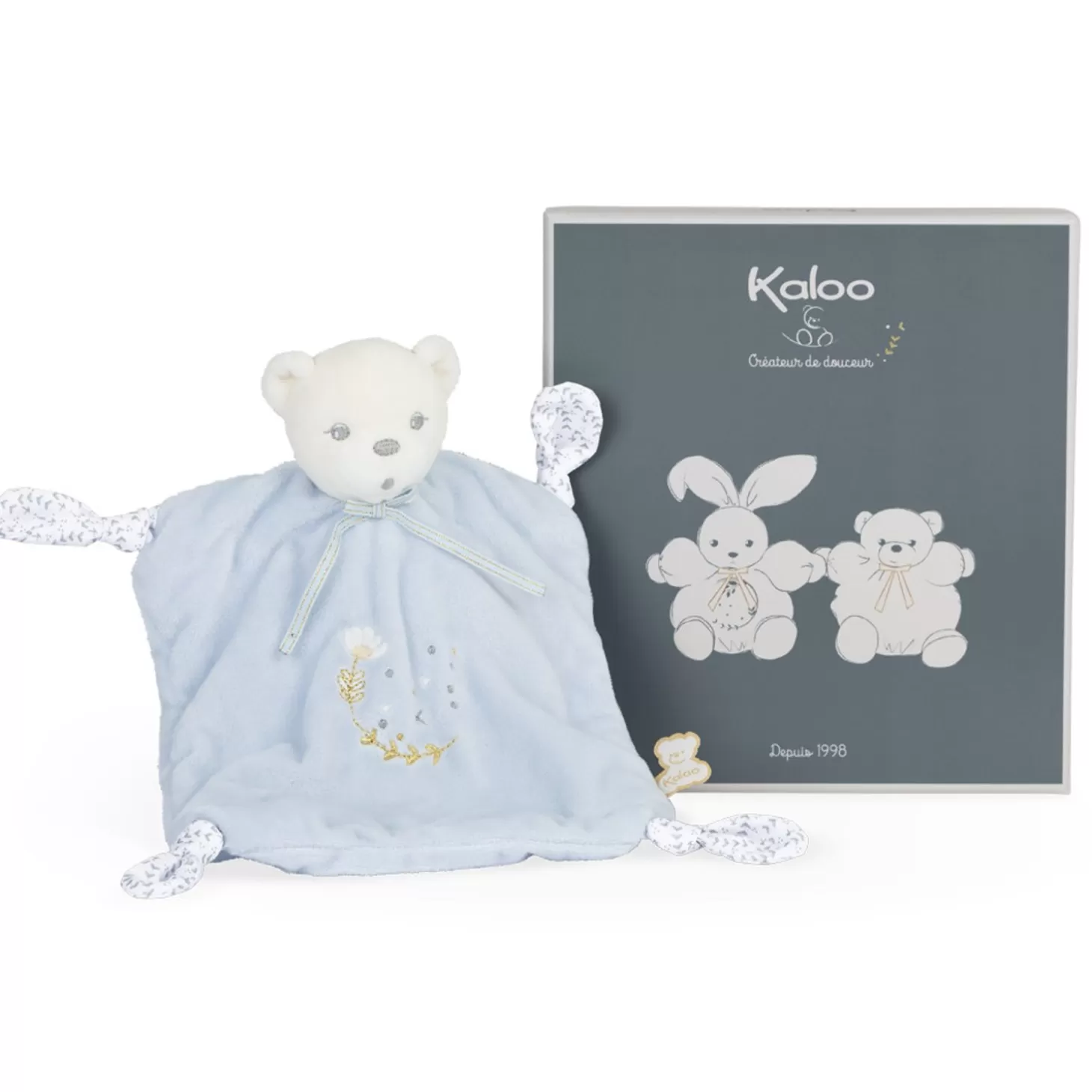 Kaloo Doudou Knots Bear Blue